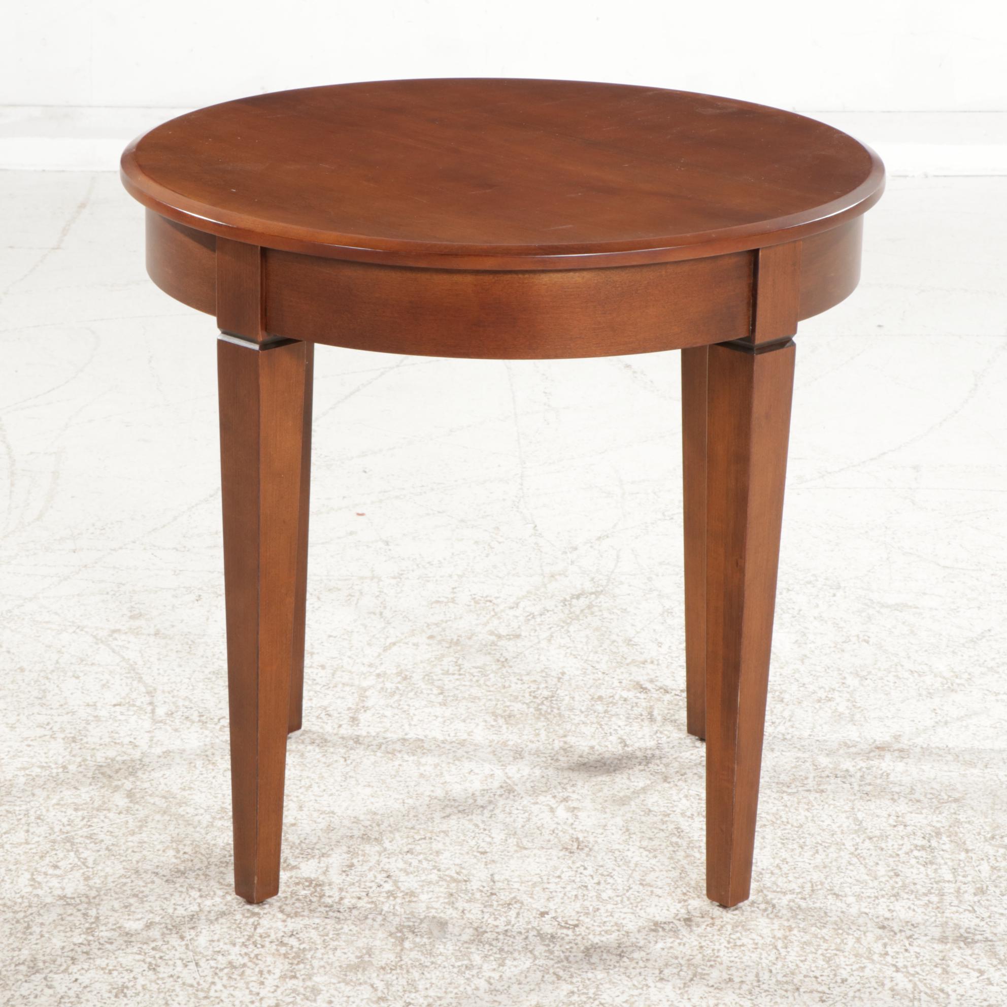 Ethan Allen "Elements" Maple Round Side Table | EBTH
