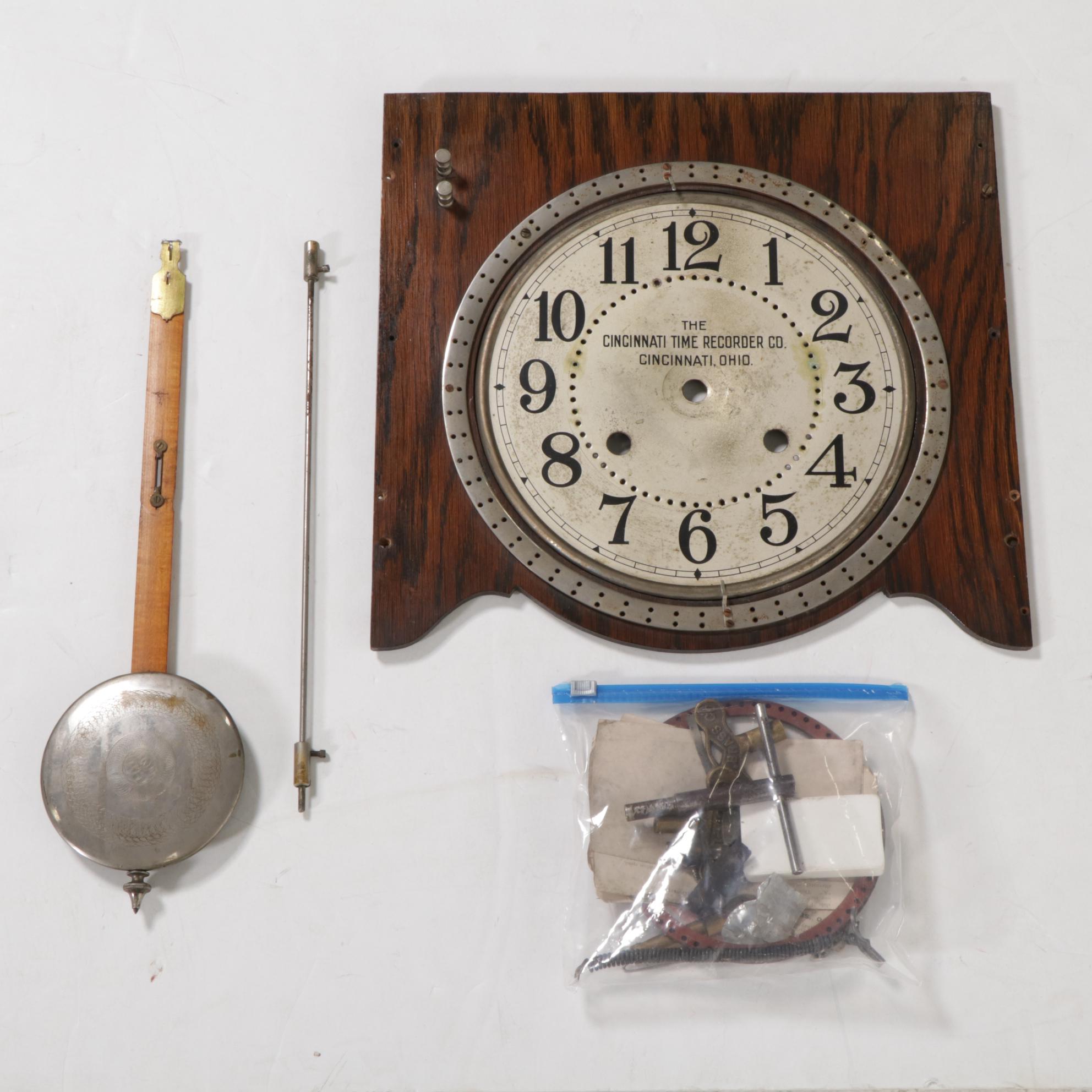 Cincinnati Time Recorder Co. Oak Tape System Clock, circa 1901 EBTH