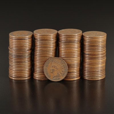 Group of One Hundred-Seven Indian Cents