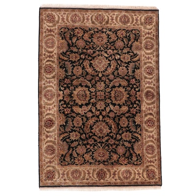 6'1 x 9'2 Hand-Knotted Indian Agra Area Rug