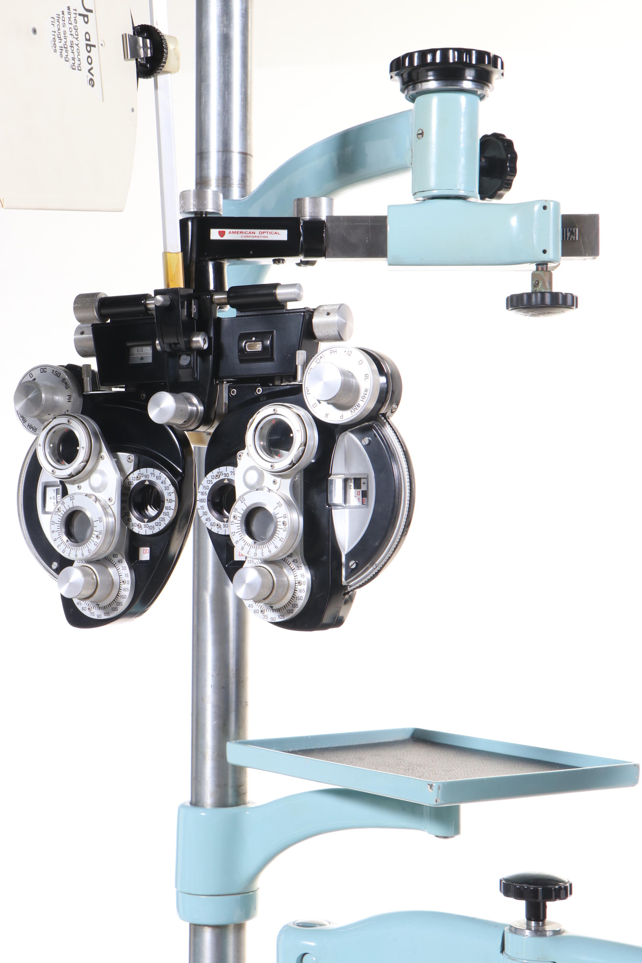Bausch & Lomb Metal Optometrist Exam Chair, Stand, Phoropter and Keratometer EBTH