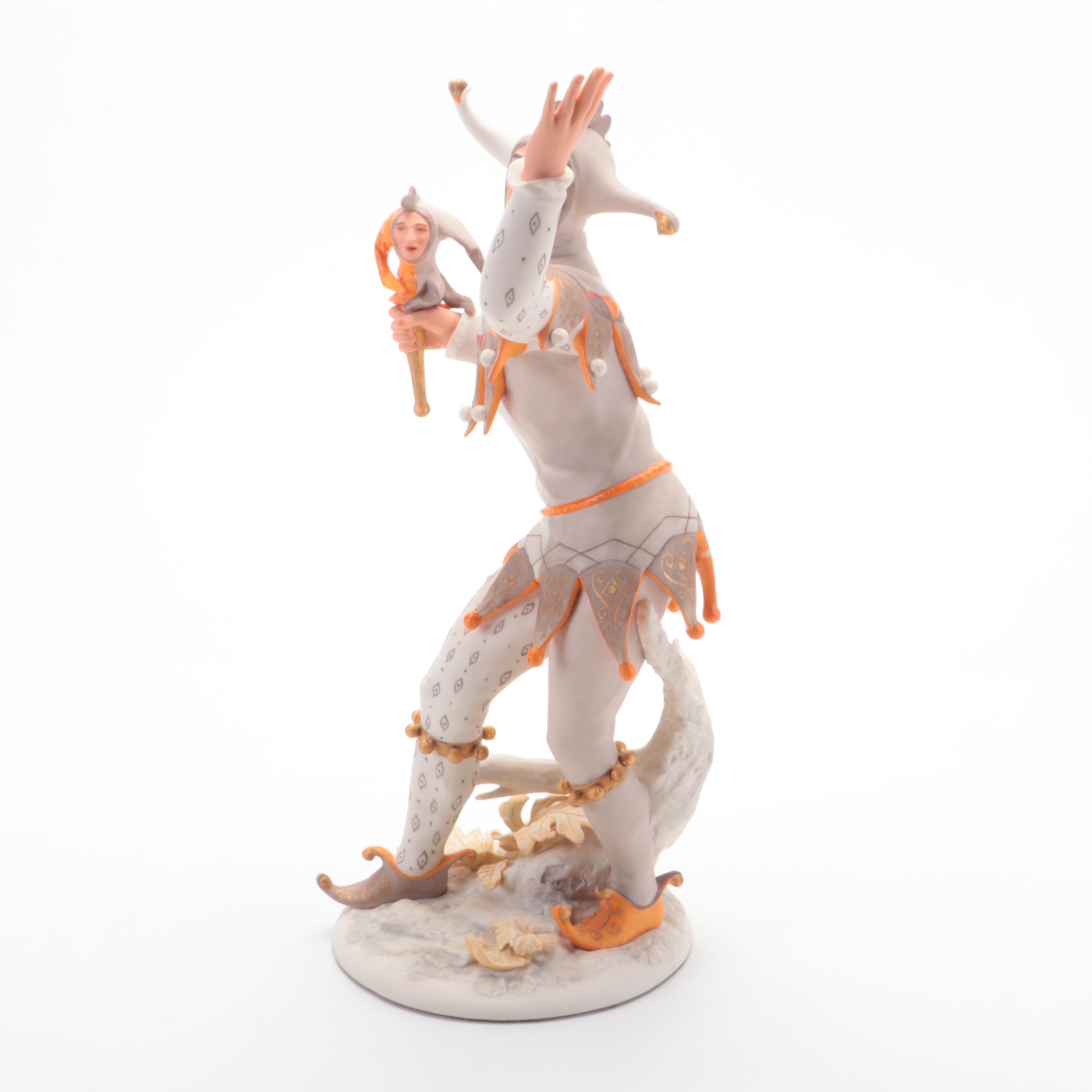 Cybis "Court Jester" Bisque Porcelain Figurine, circa 1978 EBTH