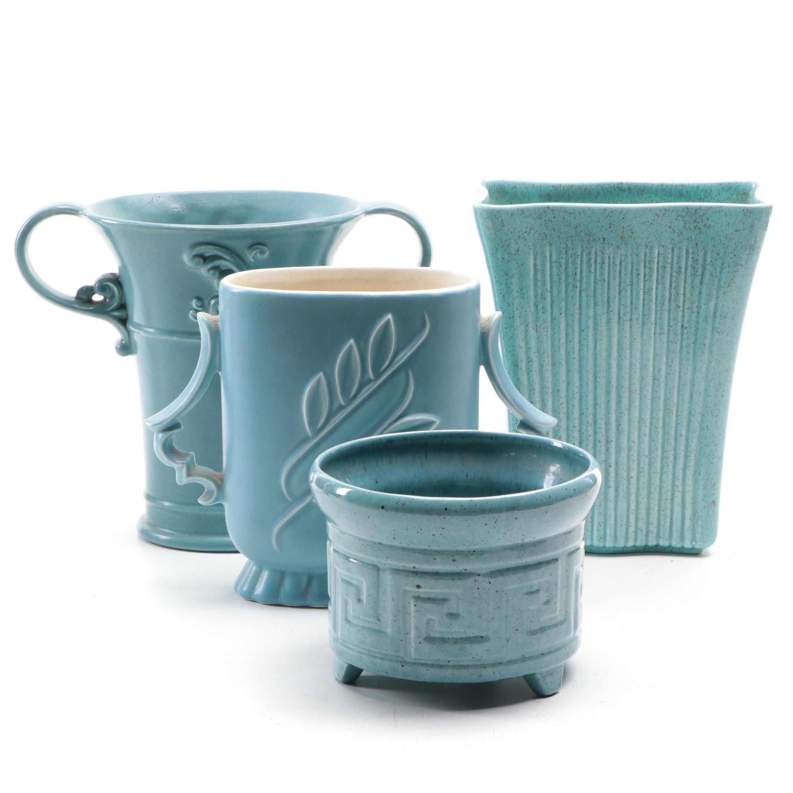 Red Wing Pottery Vases, Mid20th Century EBTH