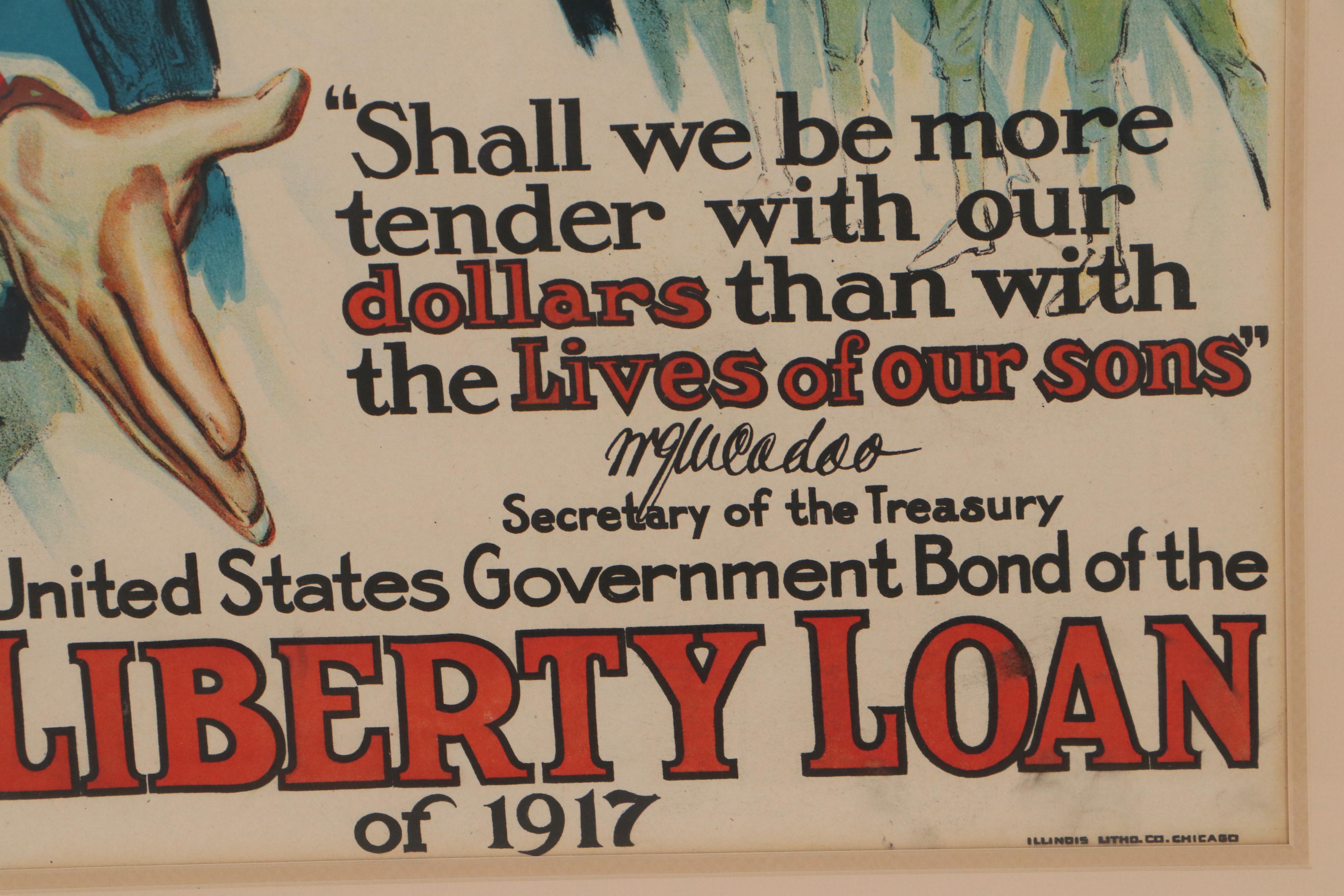 2nd Liberty Loan Chromolithograph Advertisement After Dan Sayre ...