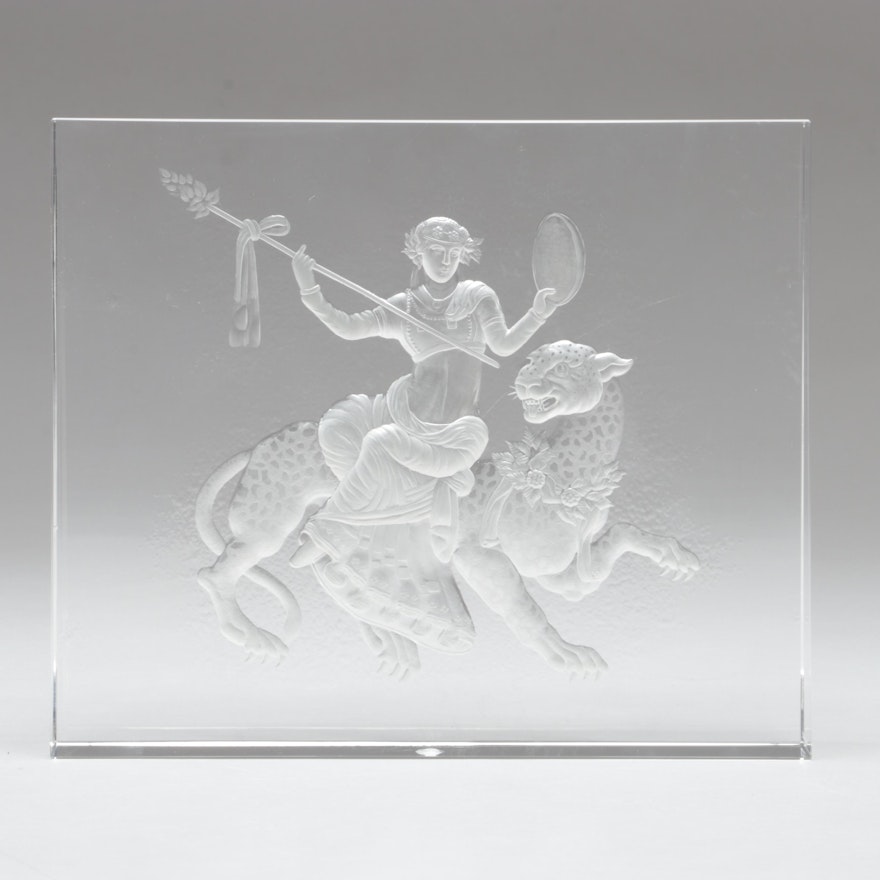 Roman Chalupka for Atelier Chalupka – Tejkl Dionysus Engraved Crystal Block