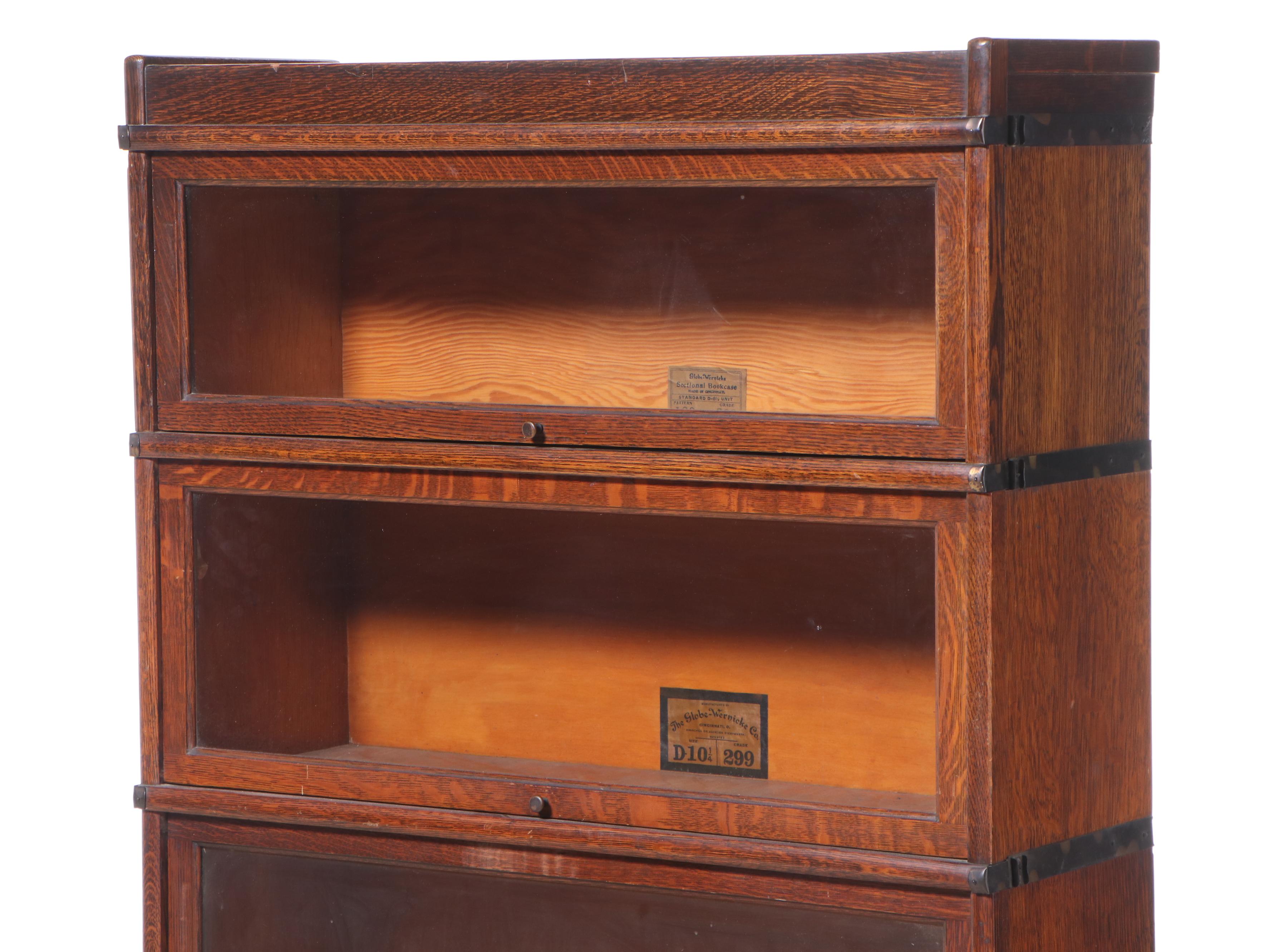 The GlobeWernicke Co. Oak FourStack Barrister's Bookcase, Early 20th