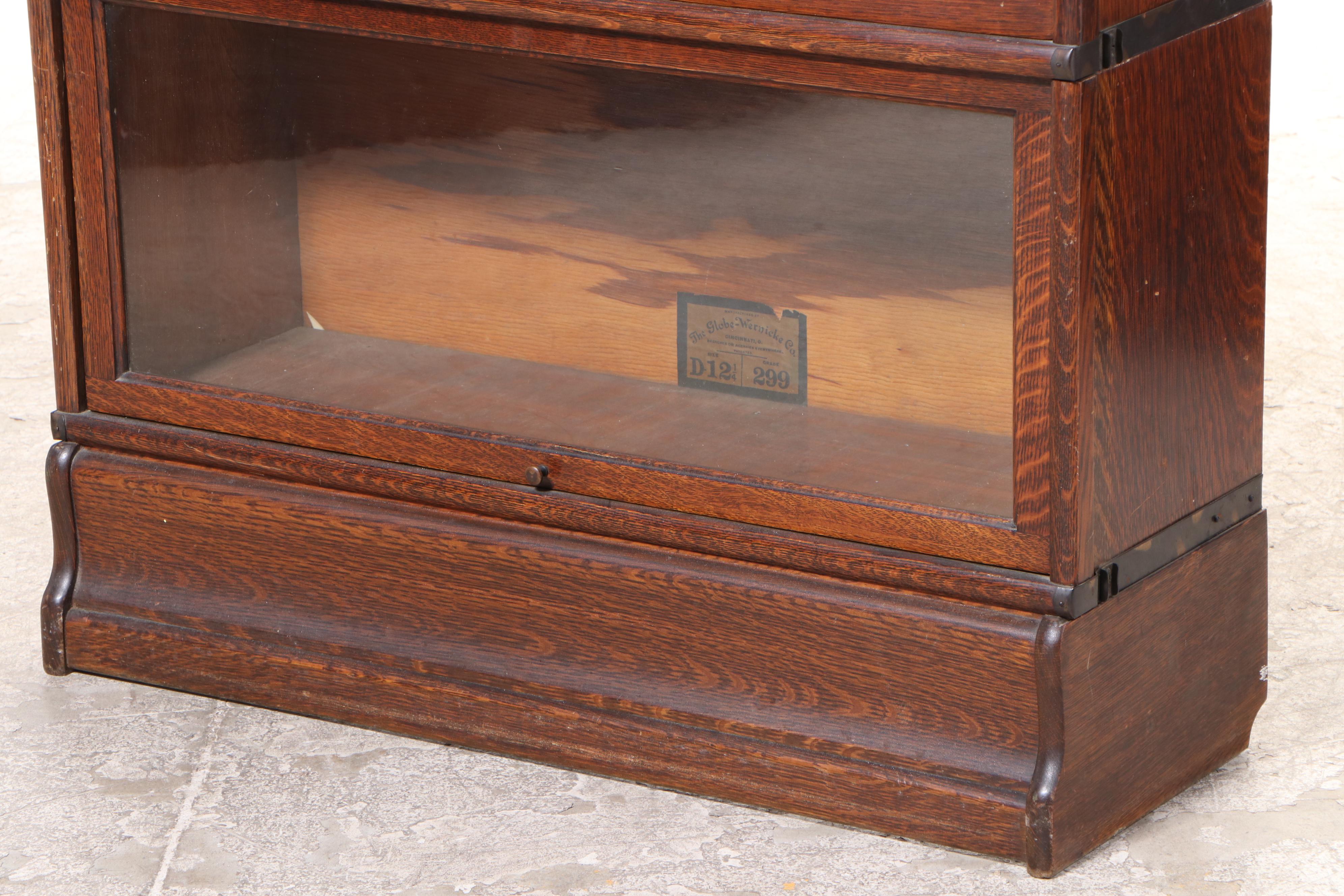 The GlobeWernicke Co. Oak FourStack Barrister's Bookcase, Early 20th