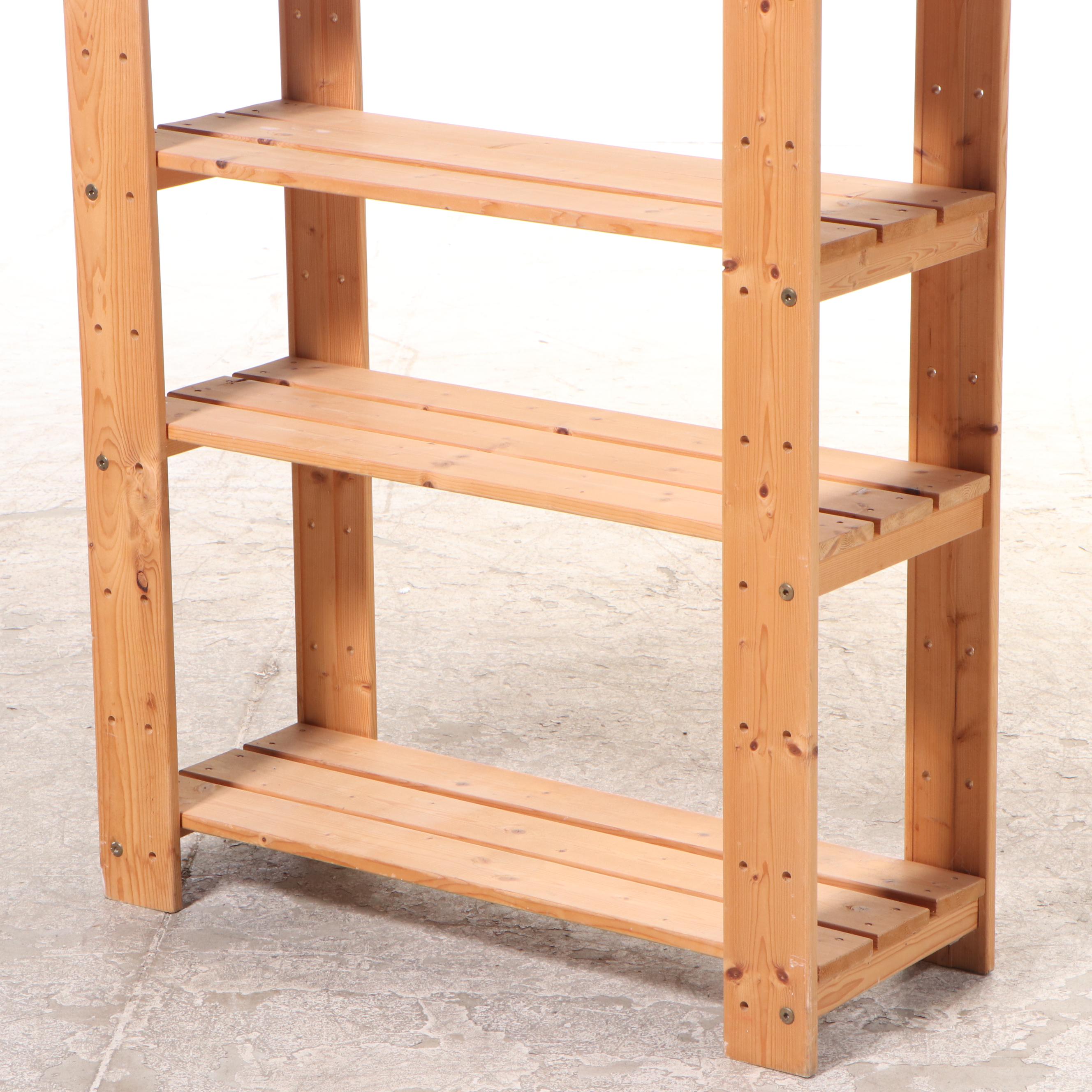 Slatted Pine SevenTier Shelving Unit EBTH