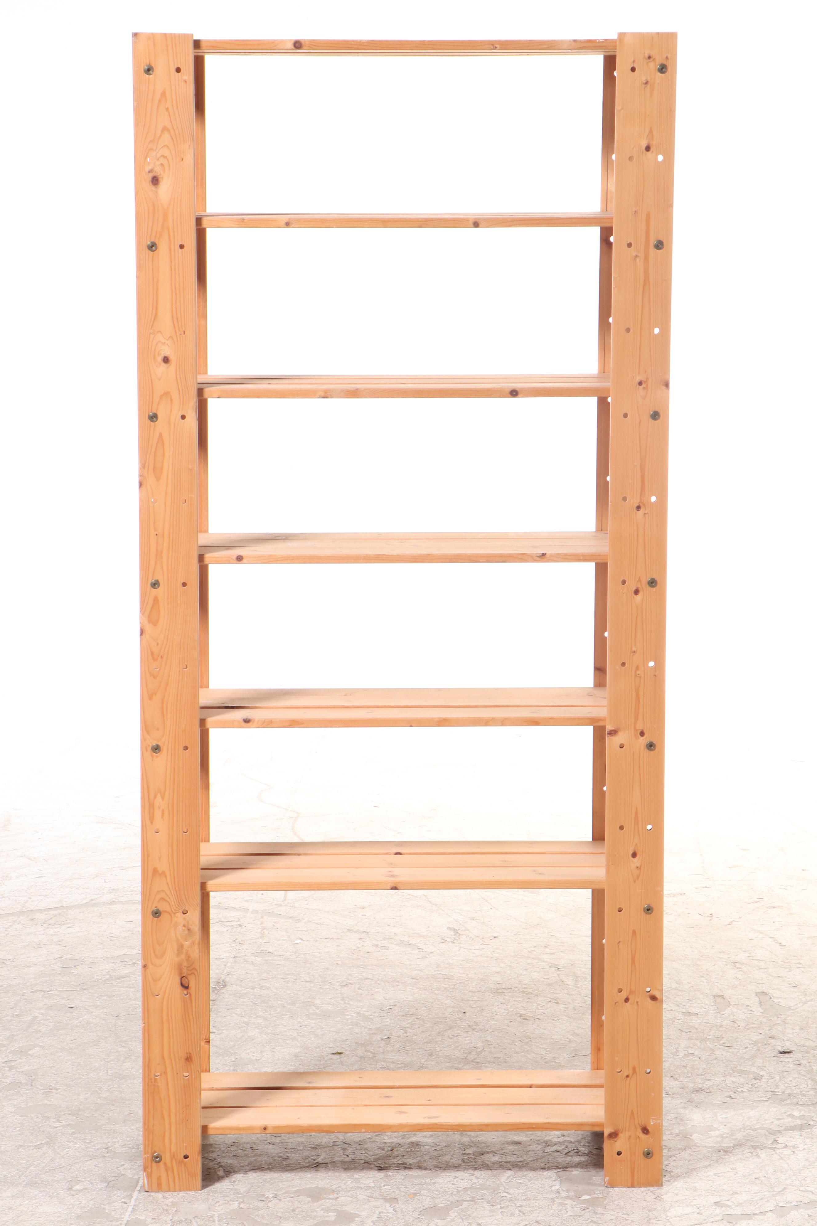 Slatted Pine SevenTier Shelving Unit EBTH