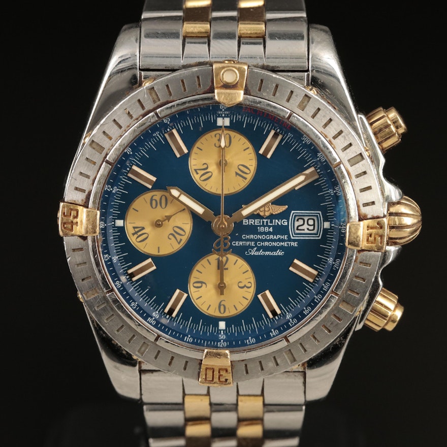 18K Breitling Chronomat Evolution Wristwatch