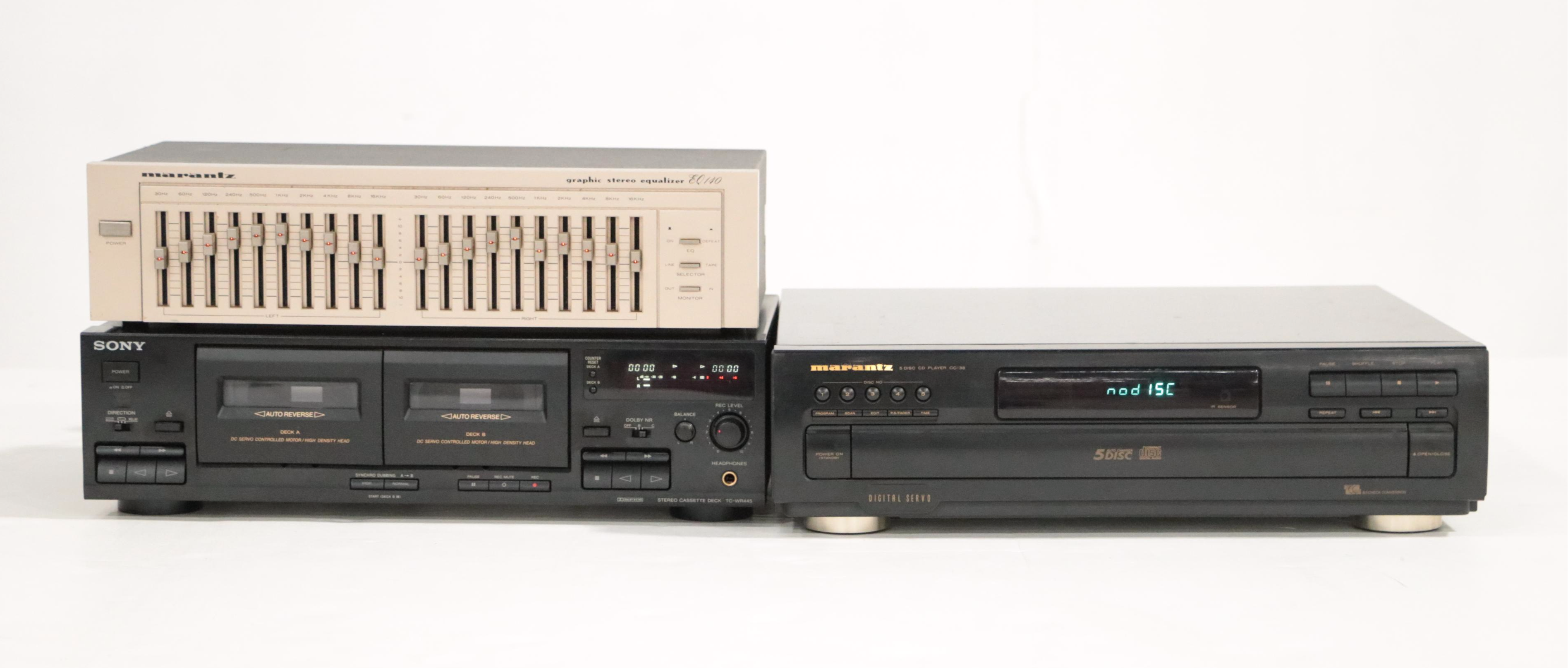Sony Dual Cassette Player with Marantz Sound Board and CD Player EBTH