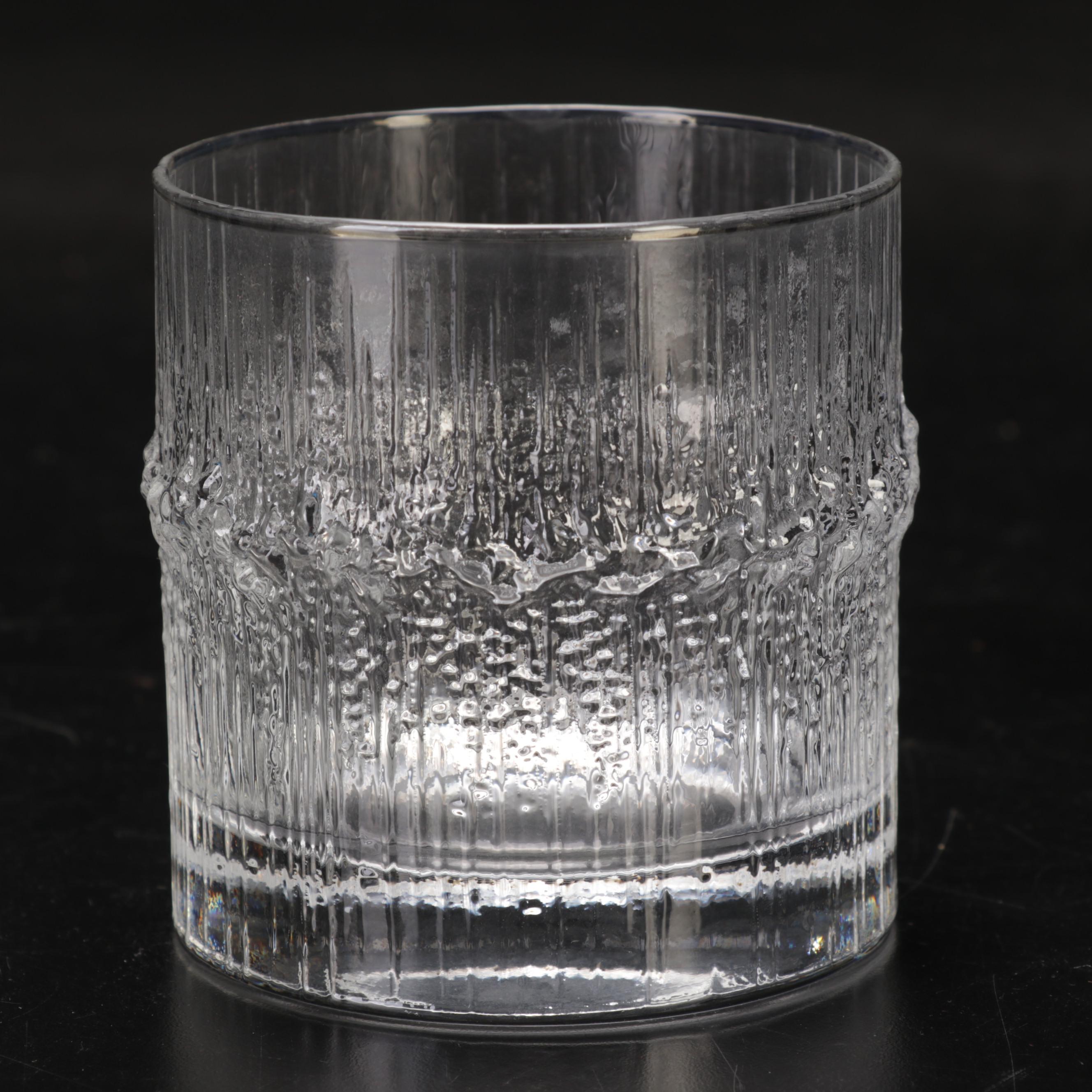 Iittala Crystal "Niva" Double Old Fashioned Glasses EBTH