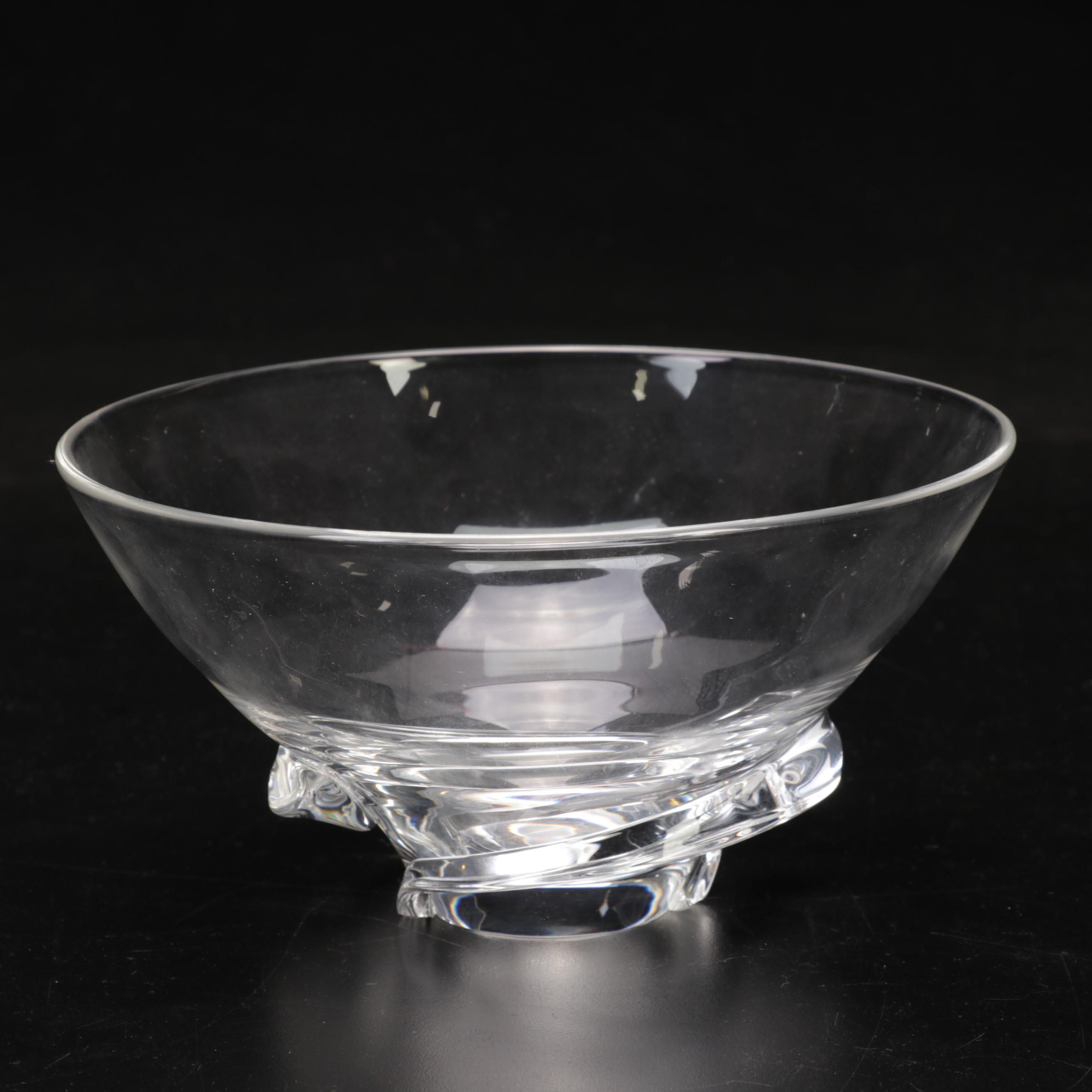 Steuben Art Glass "Spiral" Bowl Designed by Donald Pollard, Mid20th