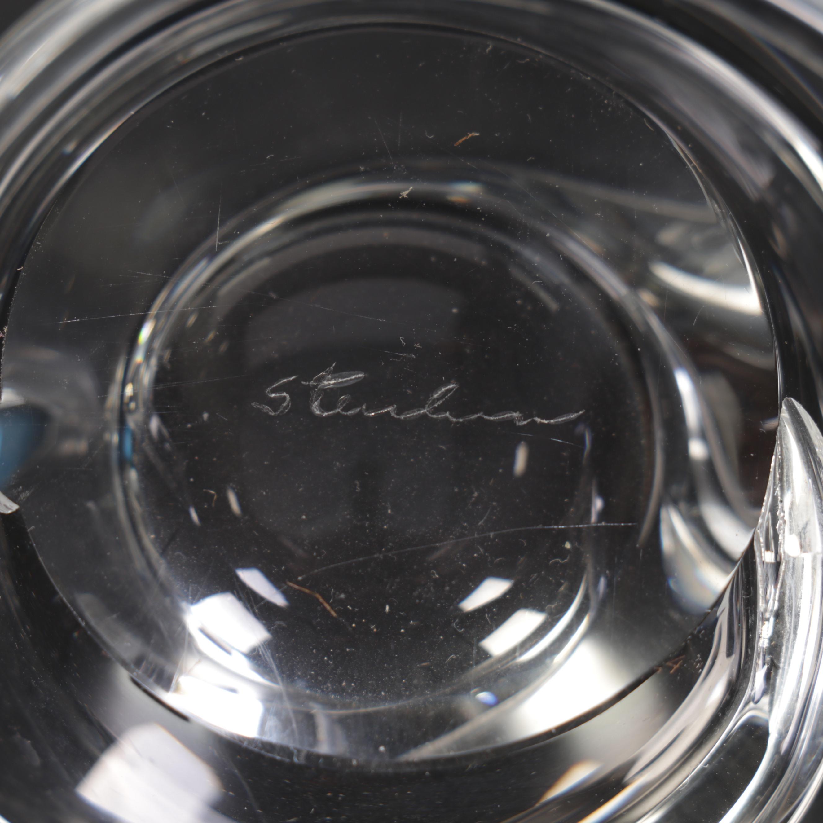 Steuben Art Glass "Spiral" Bowl Designed by Donald Pollard, Mid20th