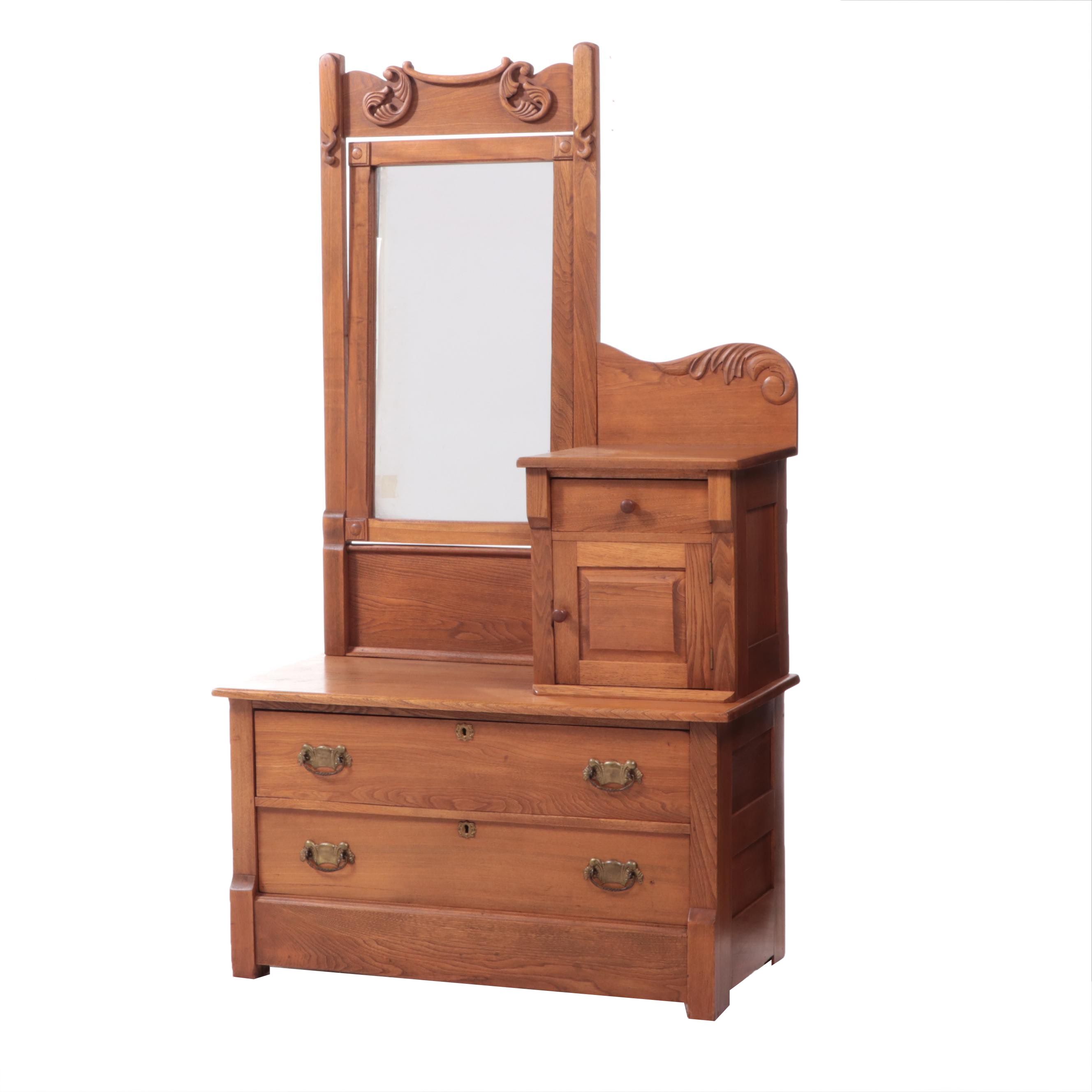 Late Victorian Ash Hat Box Dresser, circa 1900 EBTH