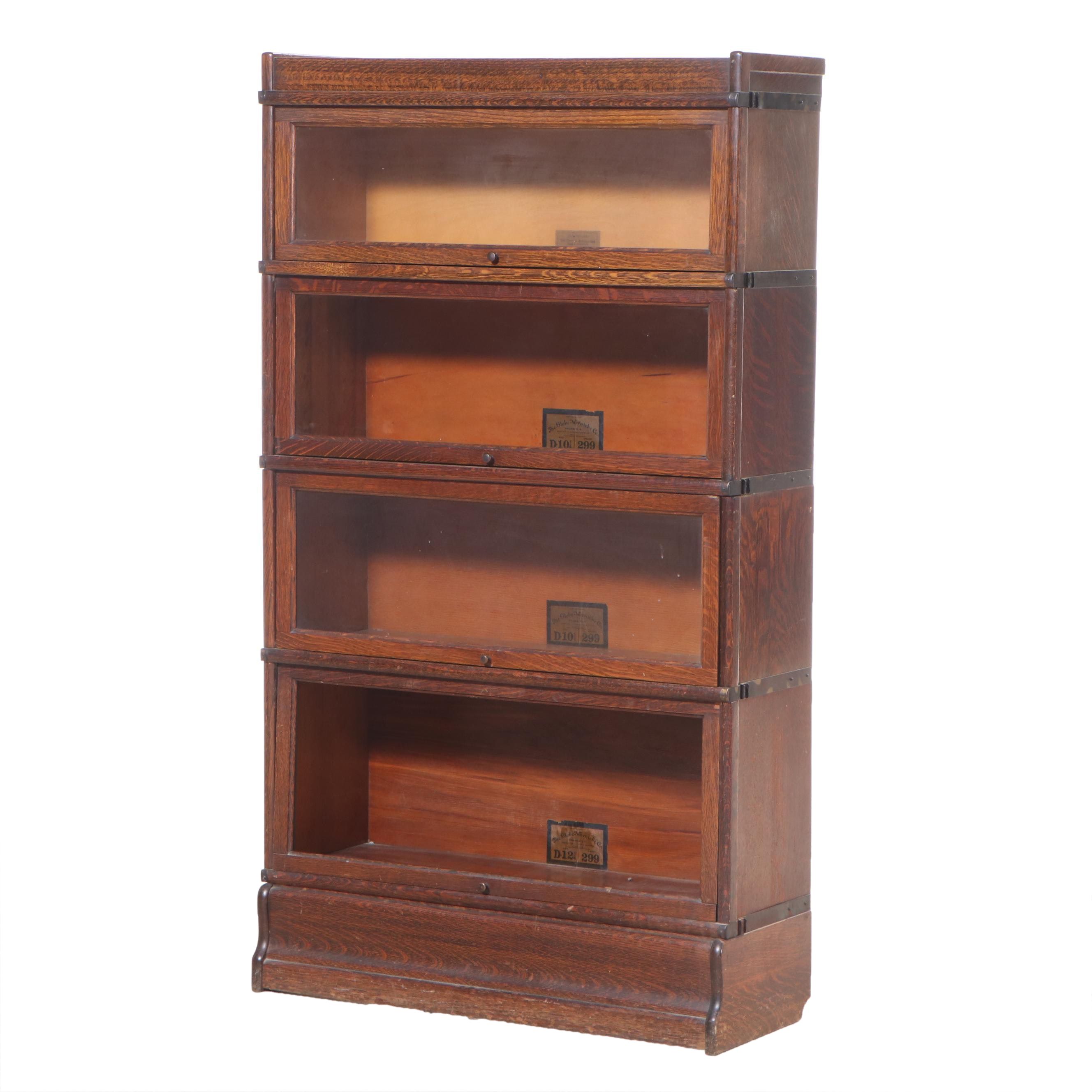 The GlobeWernicke Co. Oak FourStack Barrister's Bookcase, Early 20th