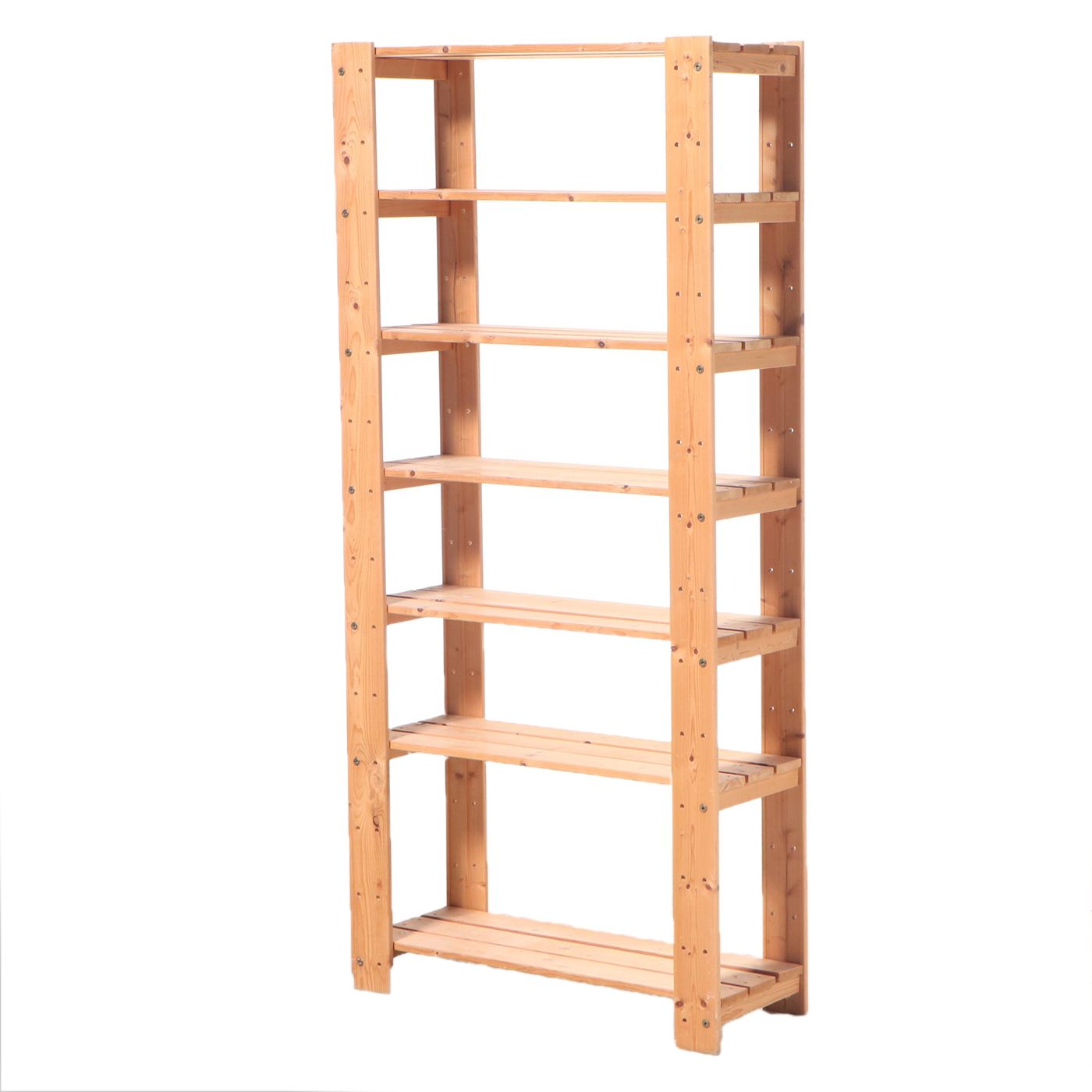 Slatted Pine SevenTier Shelving Unit EBTH