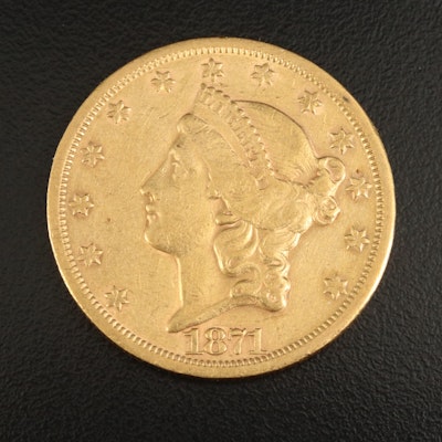 1871-S Liberty Head $20 Gold Coin