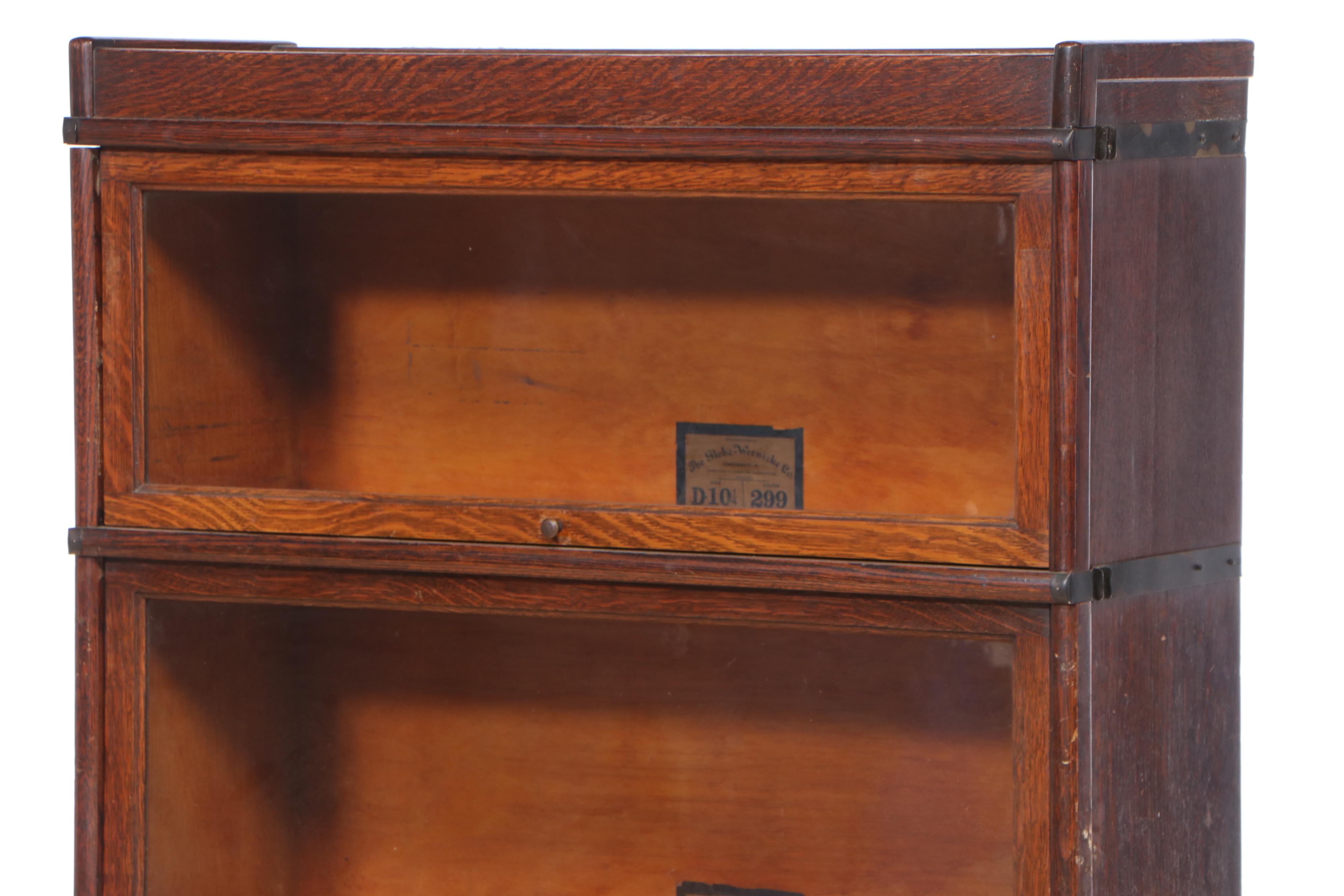 The GlobeWernicke Co. Oak FourStack Barrister's Bookcase, Early 20th