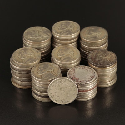Group of Ninety-Eight Liberty  and War Nickels