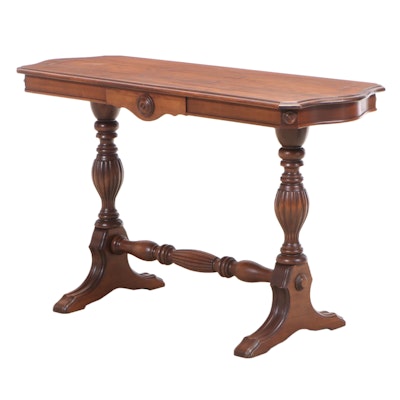 Jacobean Style Walnut-Stained Console Table, circa 1930