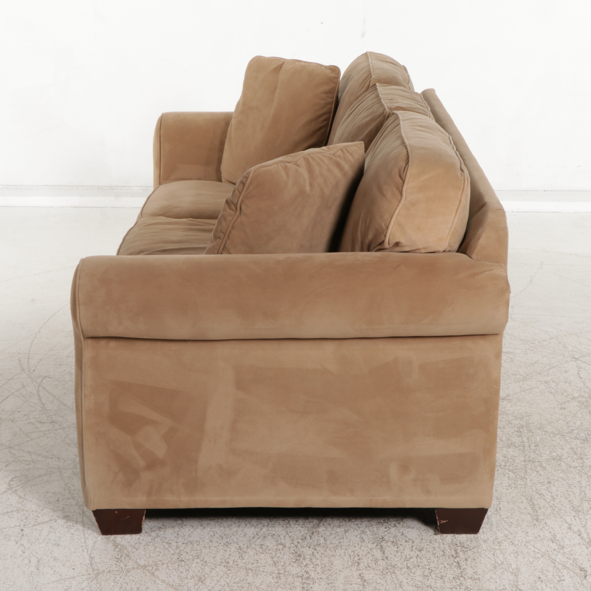 Contemporary Microfiber Upholstered ThreeSeat Sofa EBTH