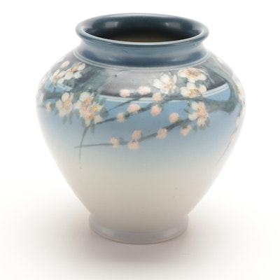 Edward Hurley for Rookwood Pottery Floral Motif Earthenware Vase, 1929