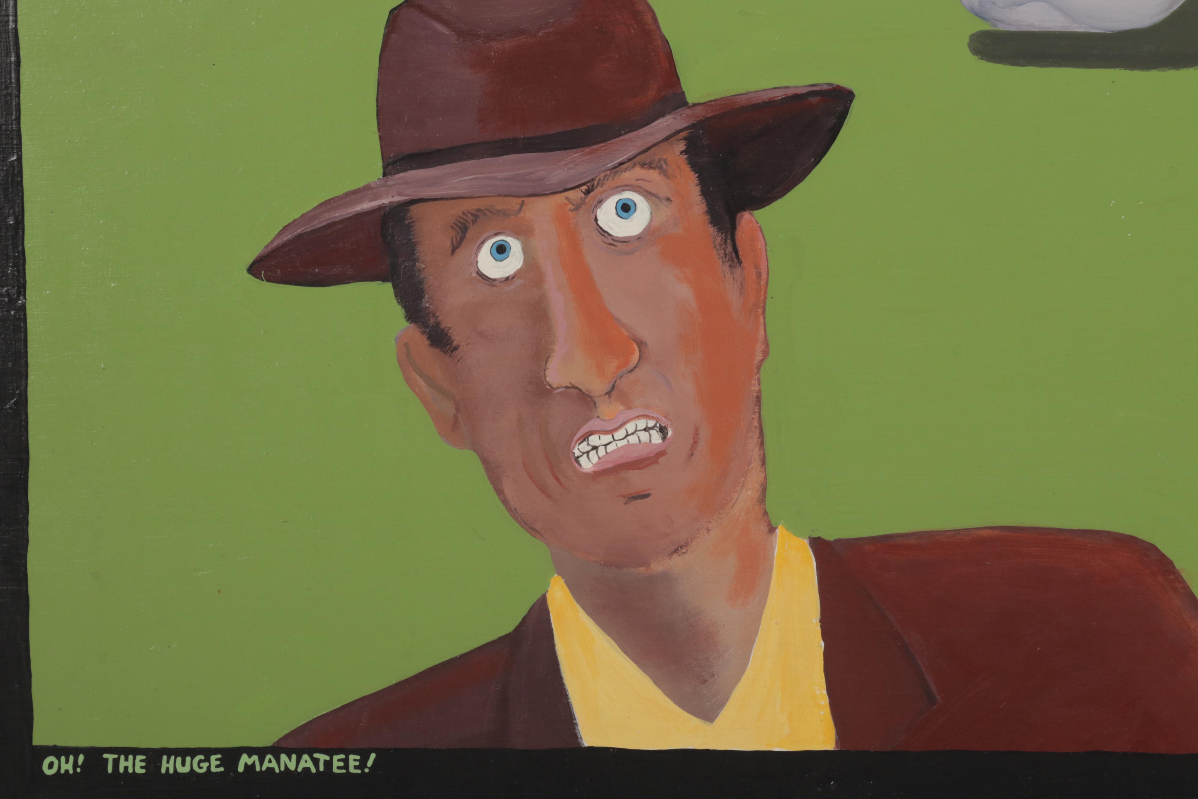 Paul Volker Mixed Media Painting "Oh! The Huge Manatee!," 2000 | EBTH