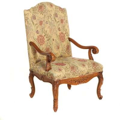 Sherrill Louis XIV Style Oversized Armchair