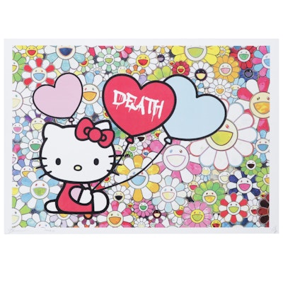 Death NYC Pop Art Graphic Print Featuring Hello Kitty, 2020