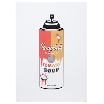 Death NYC Pop Art Graphic Print "Bleeding Soup Spray," 2020