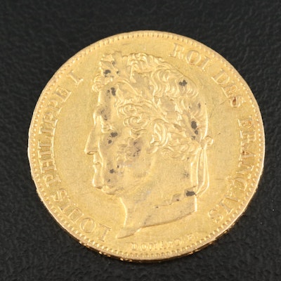 1848 A France Twenty Francs Gold Coin