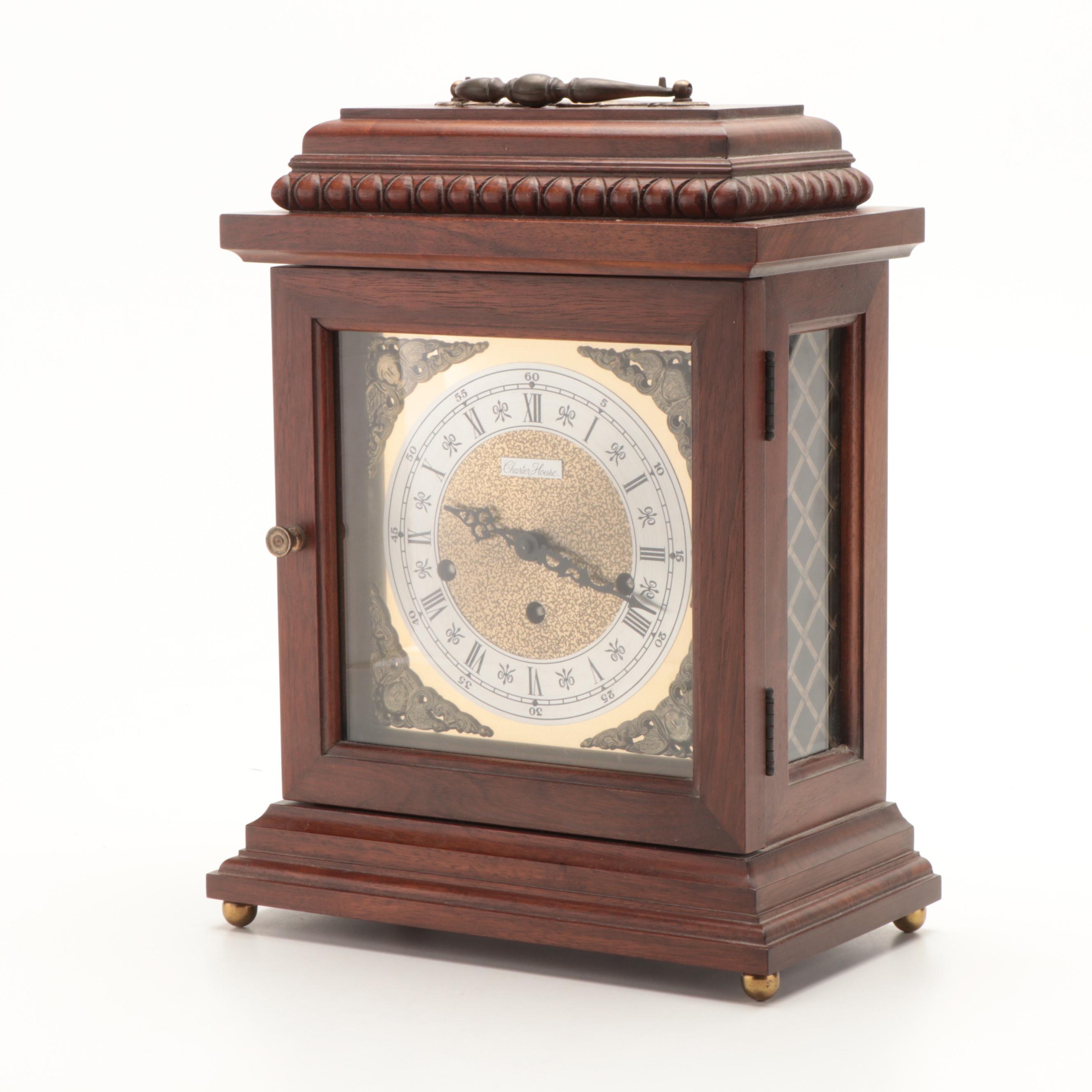 Charter House Basket Top Mantel Clock EBTH