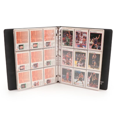 Three 1991 NBA Hoops Complete Basketball Sets in Binder with Jordan and More