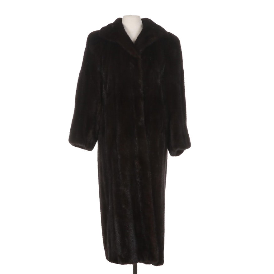 Dark Canadian Mink Fur Coat by A. J. Gervais