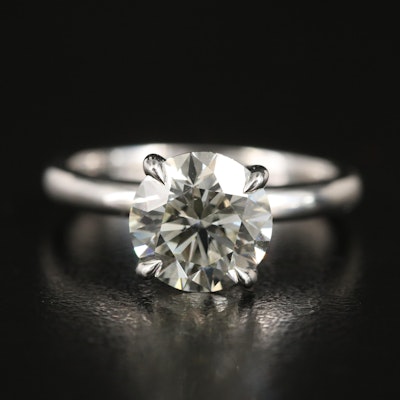 Platinum 2.50 CT Lab Grown Diamond Solitaire Ring with Online IGI Report