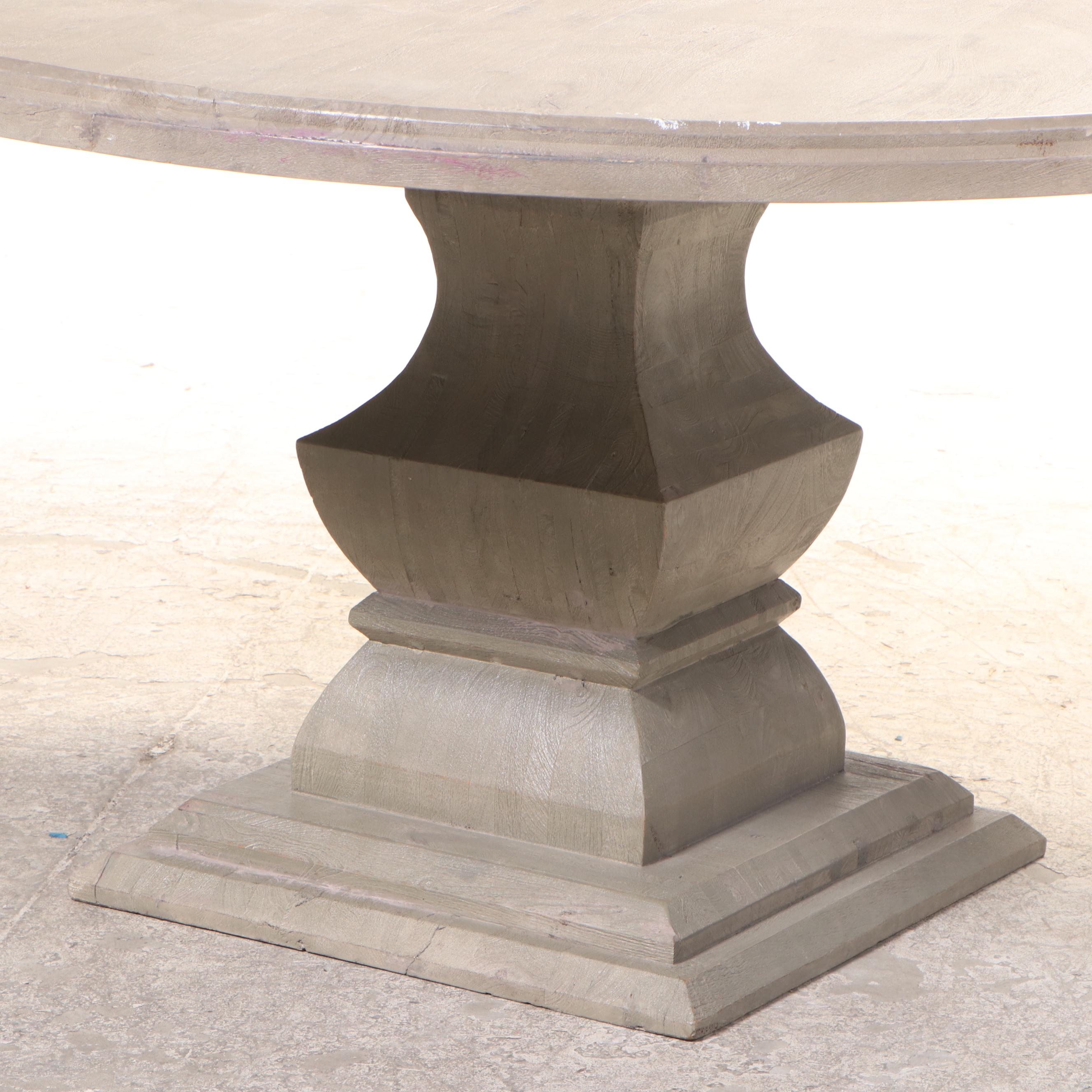 Ballard Designs "Andrews" Mango Wood Pedestal Dining Table EBTH