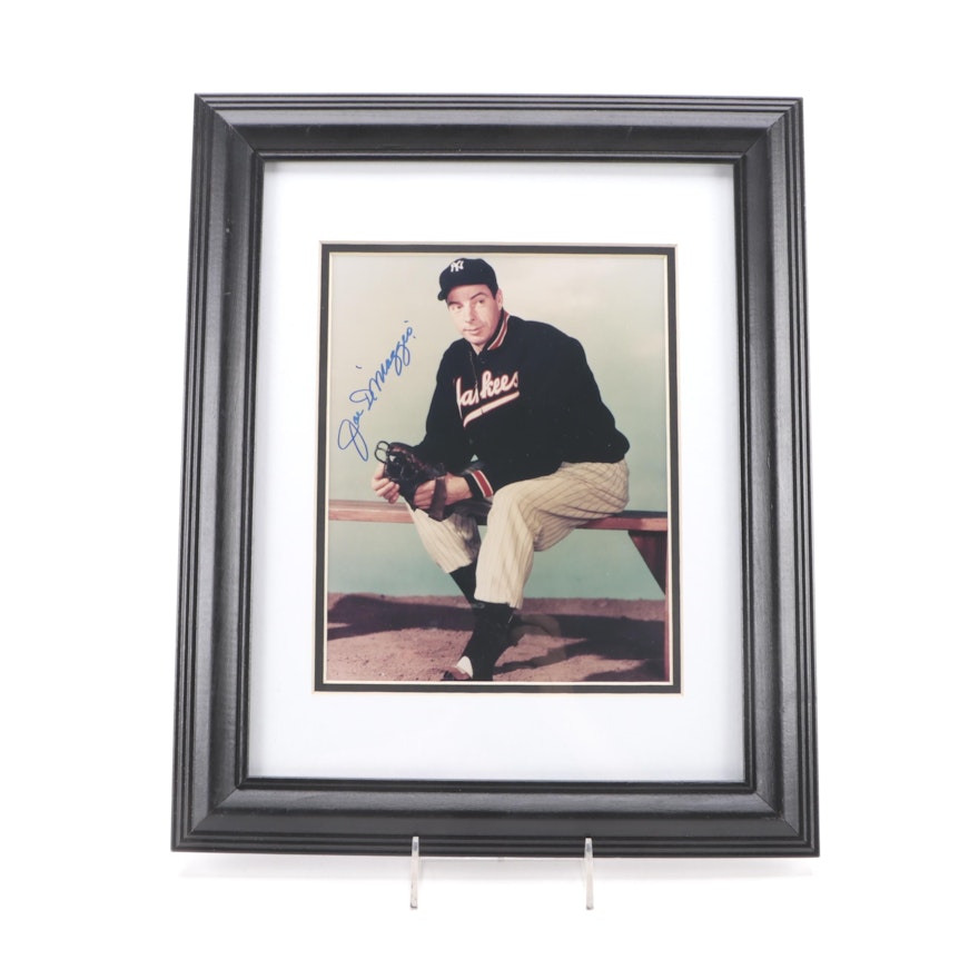 New York Yankees Joe DiMaggio Signed Framed Giclée Print