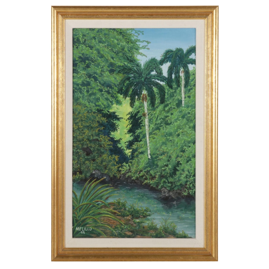 Melillo Oil Painting of the Amazon Rainforest, 1999