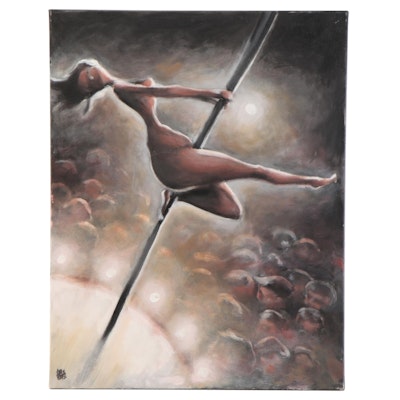Aaron Wooten Acrylic Painting "The Dancer," 2010