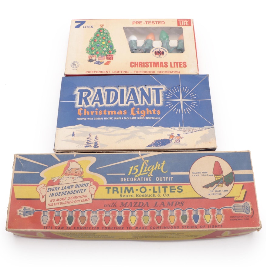 Radiant Christmas Lights with General Electric Bulbs and Other Christmas Lights