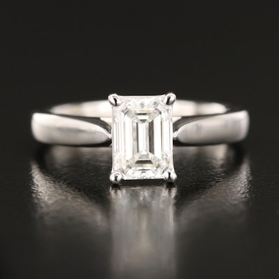 14K 1.21 CT Lab Grown Diamond Cathedral Solitaire Ring