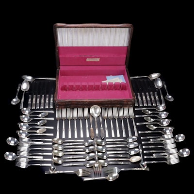 Oneida "Morning Star" Silver Plate Flatware in Chest