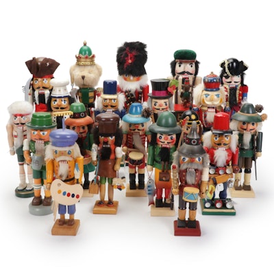 Hand-Painted Santa's Workbench Nutcrackers, Late 20th/Early 21st Century