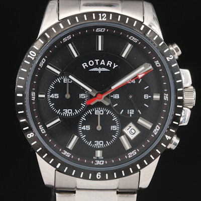 Rotary Chronograph with Date Wristwatch