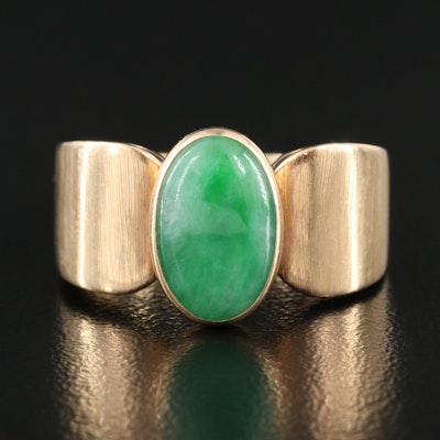 Vintage Chinese 14K Jadeite Ring