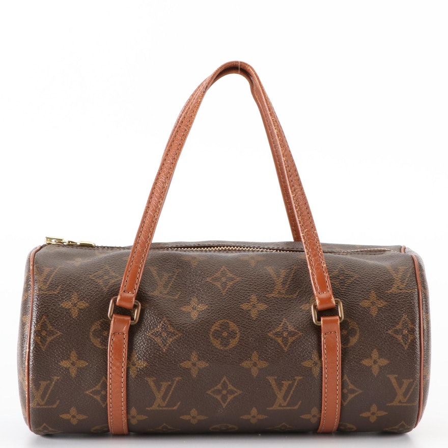 Louis Vuitton Papillon 26 Bag in Monogram Canvas and Brown Leather