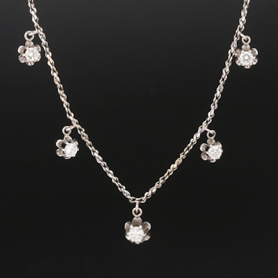 14K 1.45 CTW Diamond Fringe Necklace