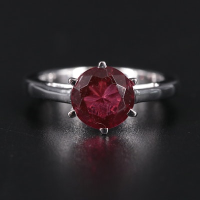 Sterling Silver Ring Featuring Ruby