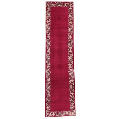 2'8 x 10'8 Hand-Knotted Chinese Art Deco Style Carpet Runner